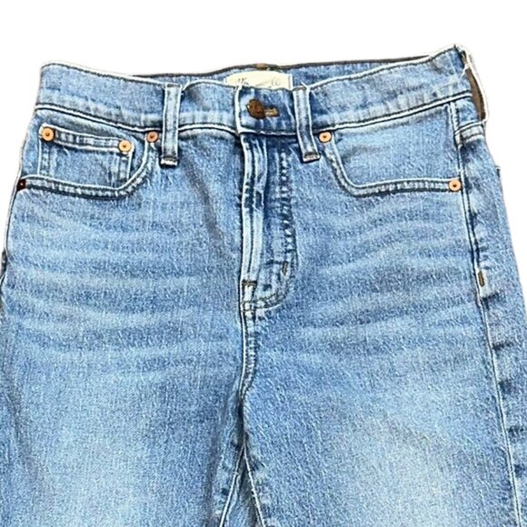 Madewell The Perfect Vintage Crop Jean Light Wash Raw Hem Size 26 Style# AF691 - Picture 2 of 10